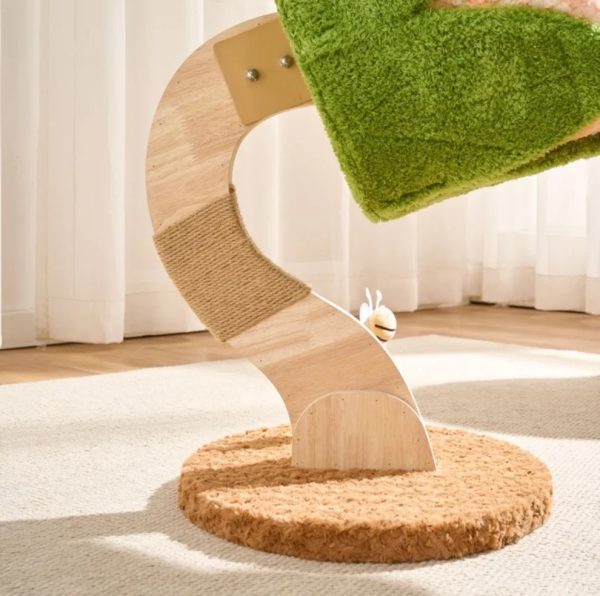 chomper bloom cat tree with sisal scratcher & spring toy 15