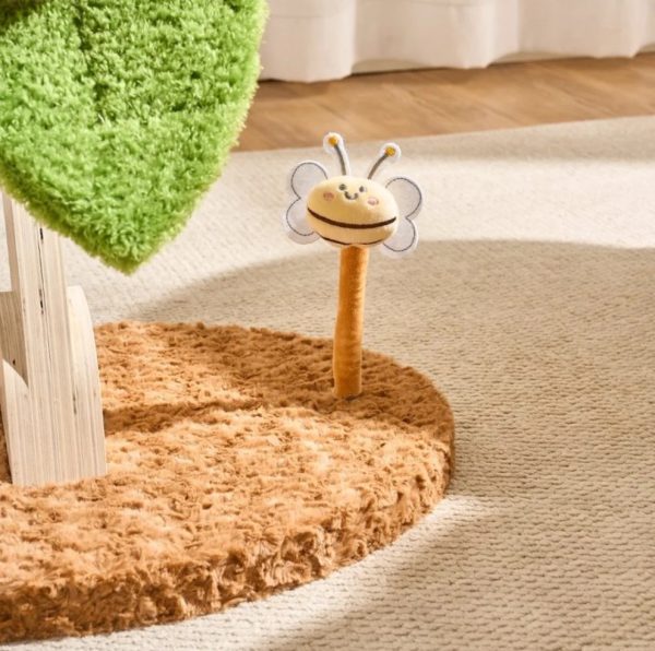 chomper bloom cat tree with sisal scratcher & spring toy 16