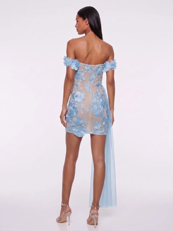 cirexen off shoulder flower mini dress 14
