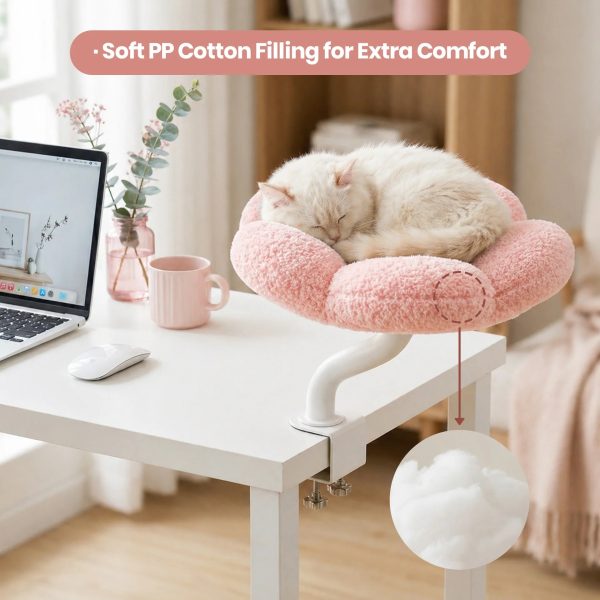 cozy flower desk cat bed 15