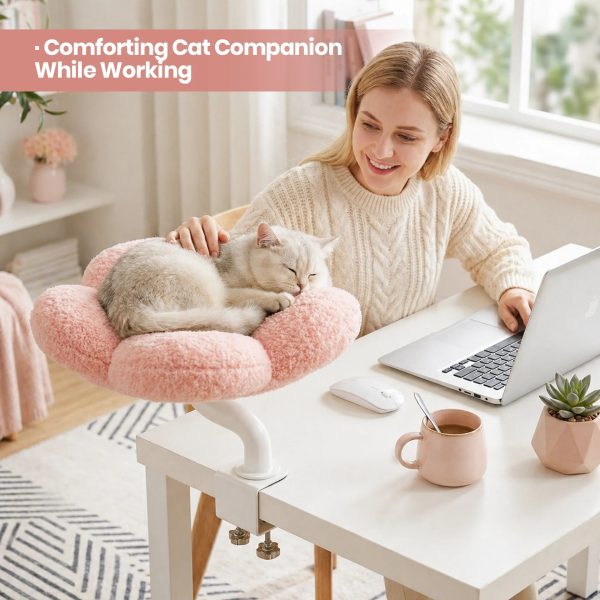 cozy flower desk cat bed 19