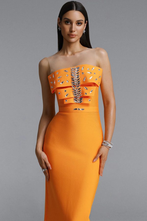 daphne rhinestone bandage maxi dress 12