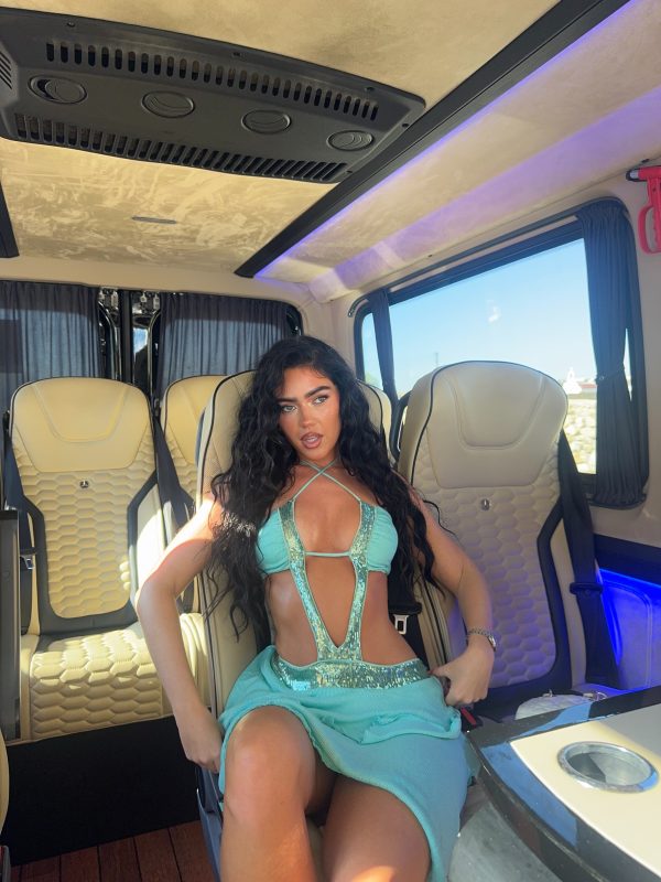darla sequin mini dress in green 13