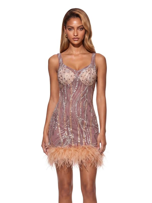 durexon rhinestone fringe mini dress 12