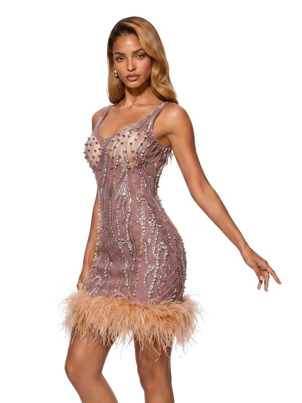 durexon rhinestone fringe mini dress 13