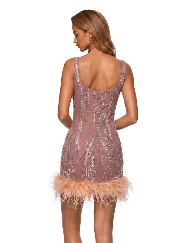 durexon rhinestone fringe mini dress 14