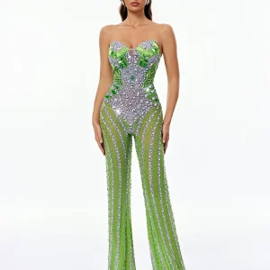 genevra strapless crystal mesh jumpsuit 11