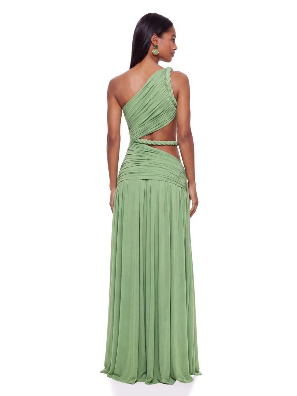 givora one shoulder cutout maxi dress in mint 15
