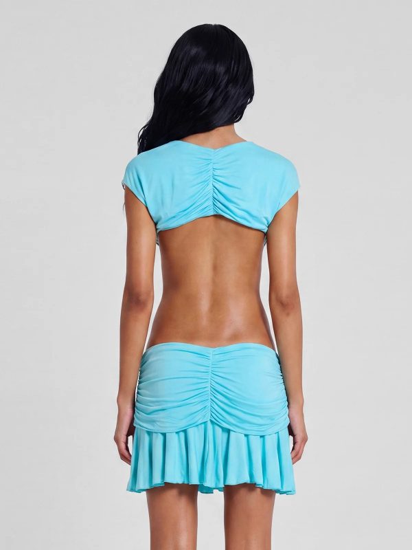 hurelia v neck ruched mini dress 14
