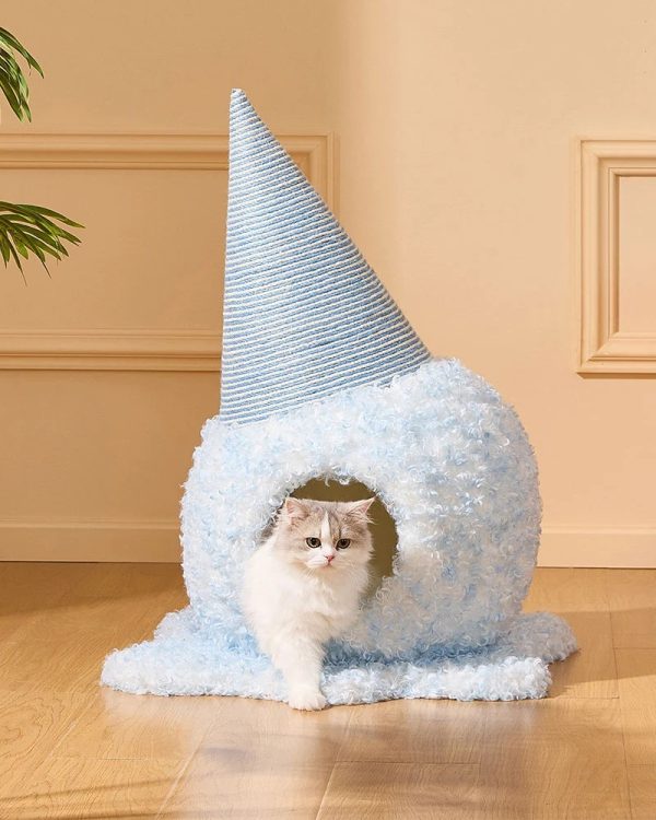 ice cream cat cave cozy bed 17