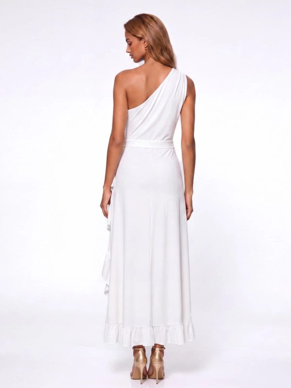 iverique one shoulder cutout ruffle dress 15