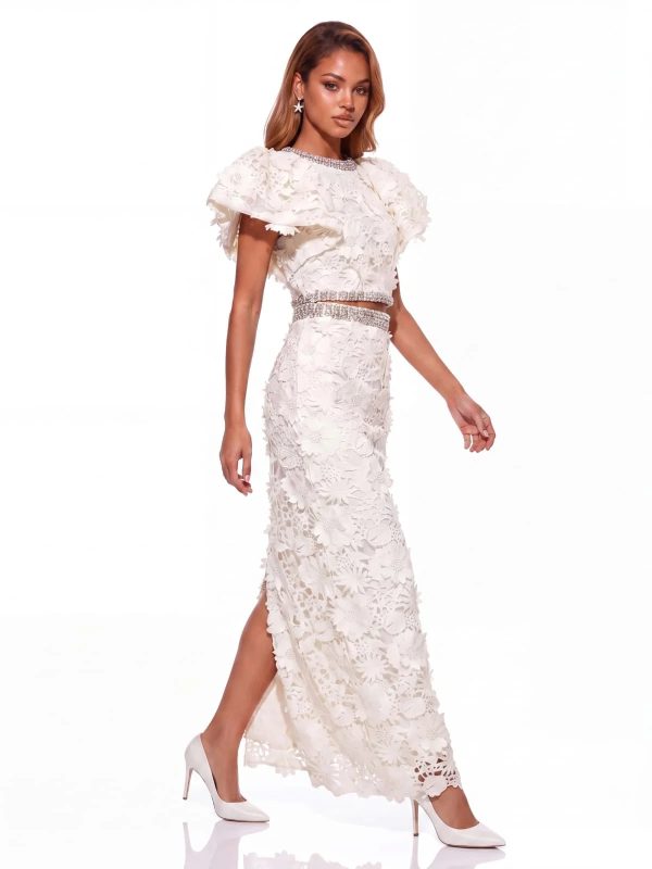 keldis puff sleeve crystal skirt set 12