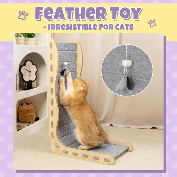 modern felt l shape cat scratcher 1000