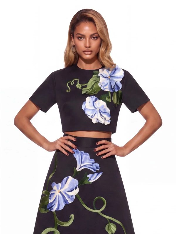 ogima short sleeve embroidered skirt set 13