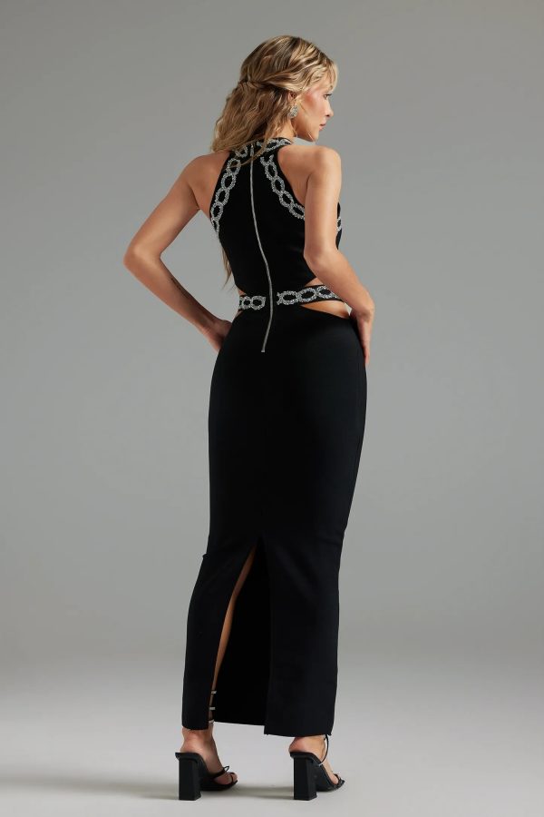 perrine glitter cut out bandage maxi dress 18