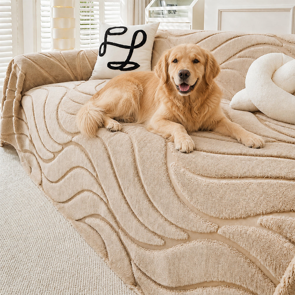 pet friendly soft plush textured sofa throw couch cover 11