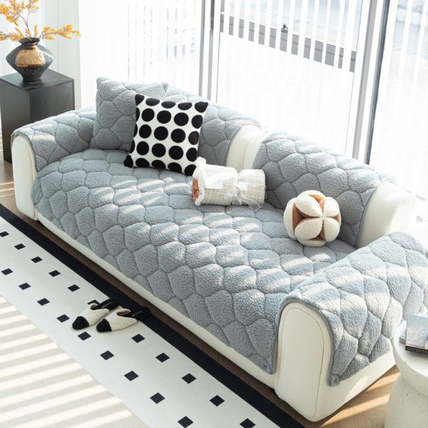 pet friendly thickened soft sherpa fleece non slip sofa protector couch cover 18
