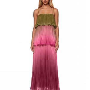 praevik spaghetti pleated maxi dress 11