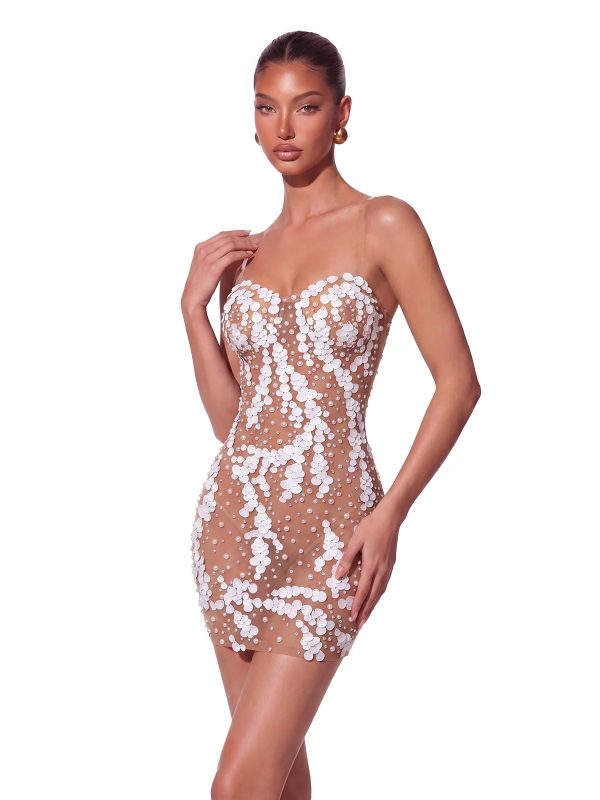 quorix pearl shell mini dress 12