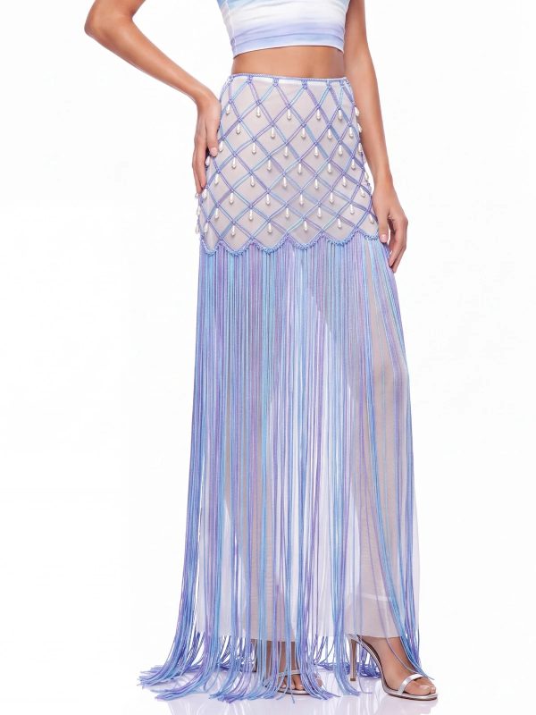 trevianx fringe crystal mesh skirt 13