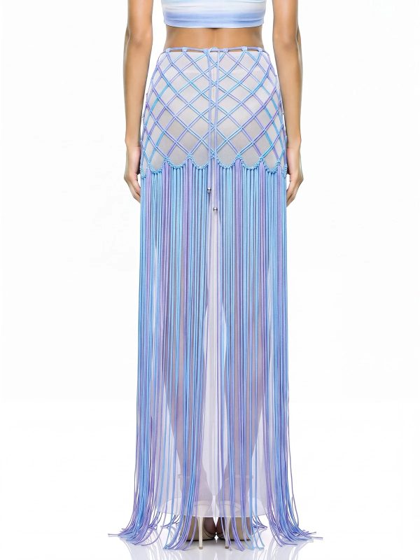 trevianx fringe crystal mesh skirt 14