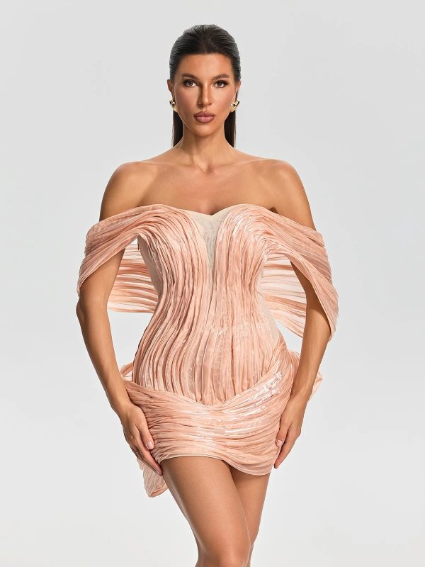 urylin off shoulder ruched mini dress 12