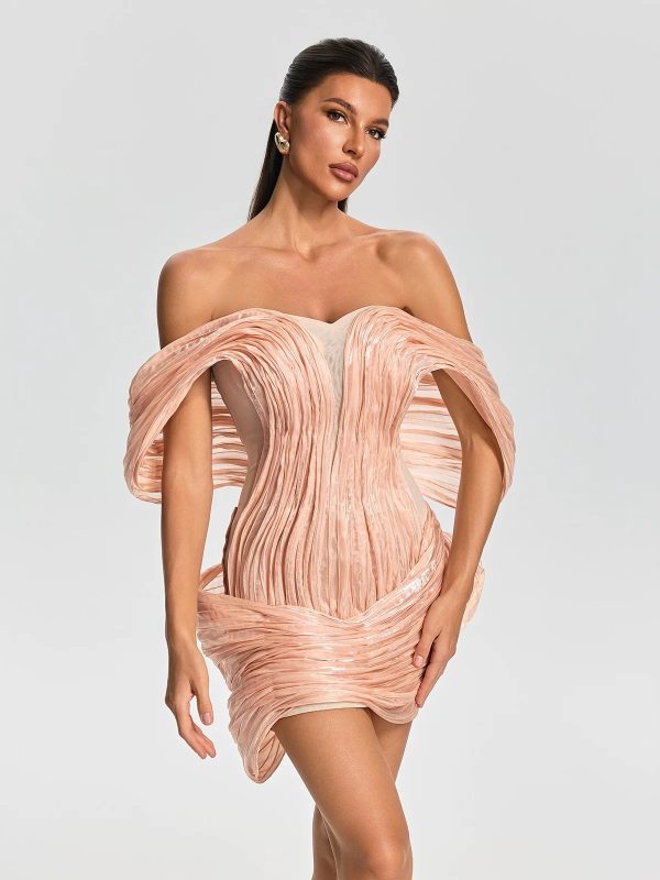 urylin off shoulder ruched mini dress 14