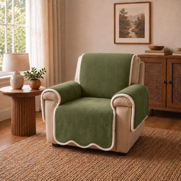 waterproof plush velvet contrast wavy edge couch cover 38