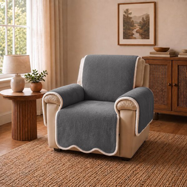 waterproof plush velvet contrast wavy edge couch cover 39