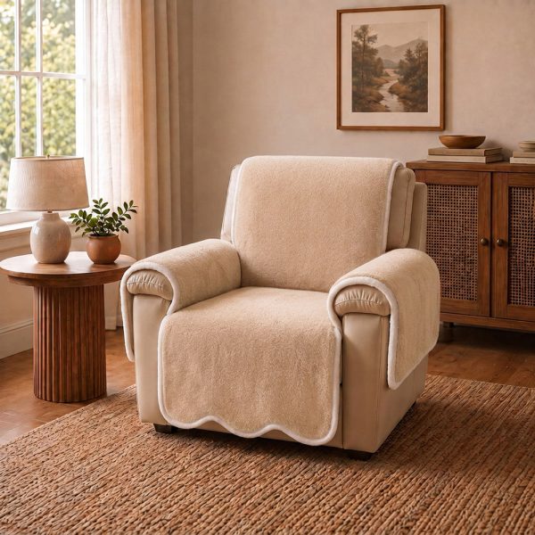 waterproof plush velvet contrast wavy edge couch cover 40