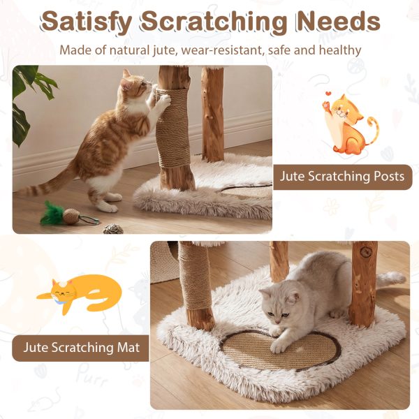 40 luxury modern cat tree with 2 padded perches 16
