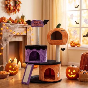 43 gothic cat tree with hiding condos & scratching post 11