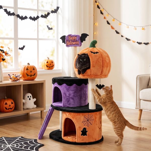 43 gothic cat tree with hiding condos & scratching post 14