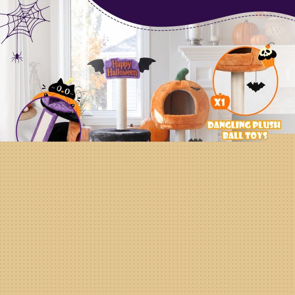 43 gothic cat tree with hiding condos & scratching post 15
