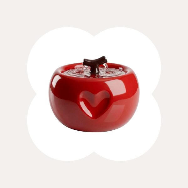 50oz love apple cat water fountain 11