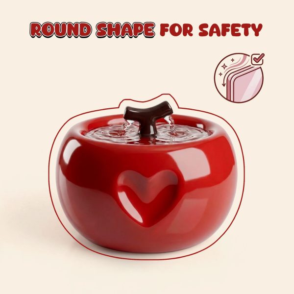 50oz love apple cat water fountain 15