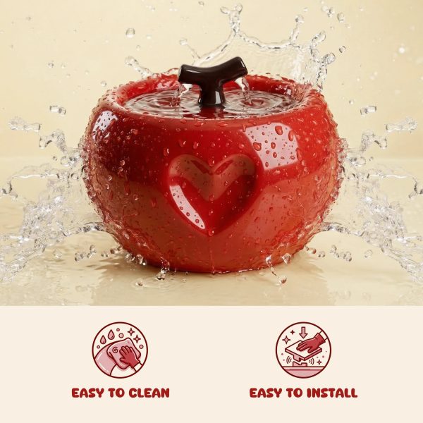 50oz love apple cat water fountain 19
