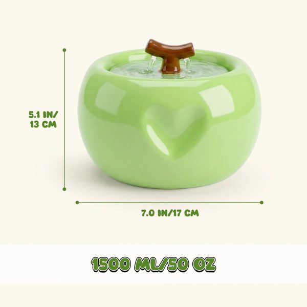 50oz love apple cat water fountain 22