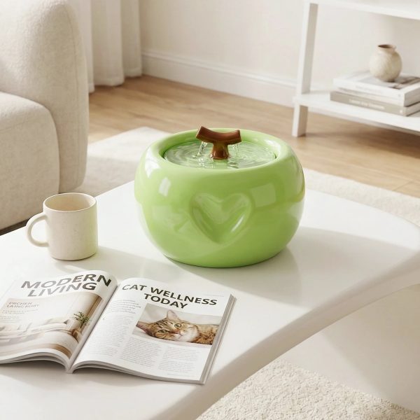 50oz love apple cat water fountain 23