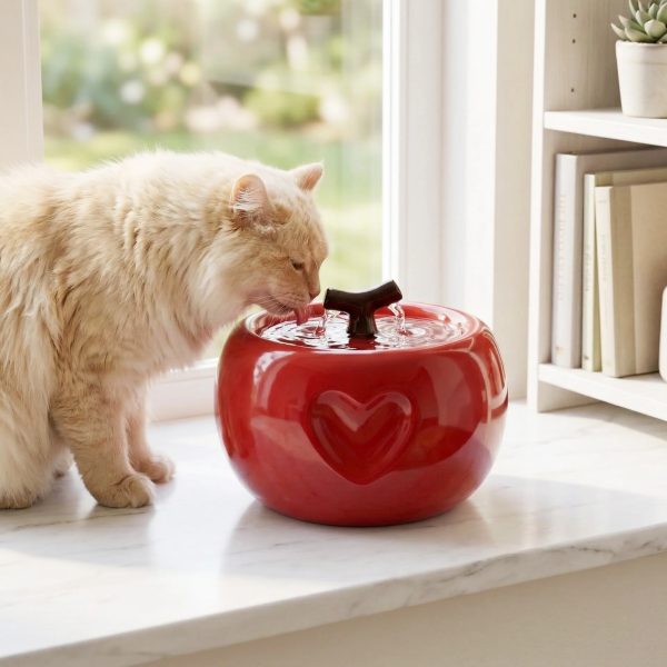 50oz love apple cat water fountain 32