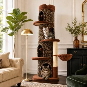 68.5 luxury cat tree tower with 4 condos 11