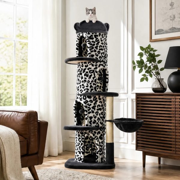68.5 luxury cat tree tower with 4 condos 22