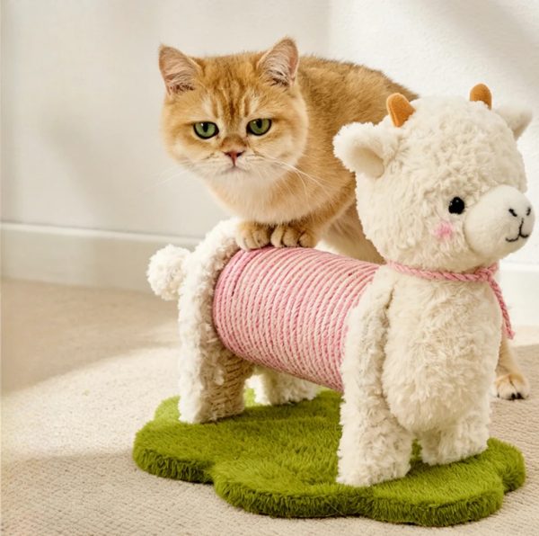 alpaca rotating sisal cat scratcher toy 12