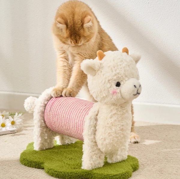 alpaca rotating sisal cat scratcher toy 13