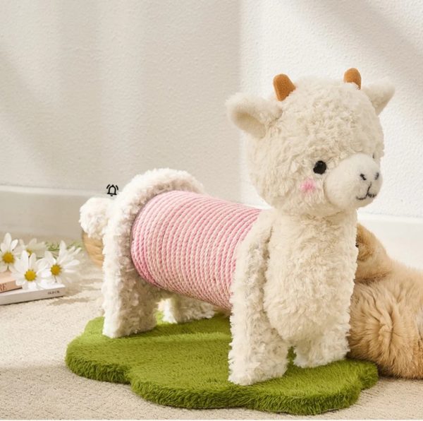 alpaca rotating sisal cat scratcher toy 14