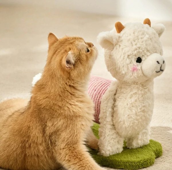 alpaca rotating sisal cat scratcher toy 16