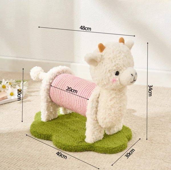 alpaca rotating sisal cat scratcher toy 17