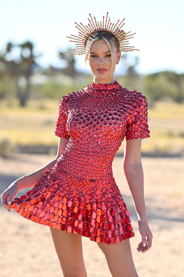 ayla sequin mini dress in red 12