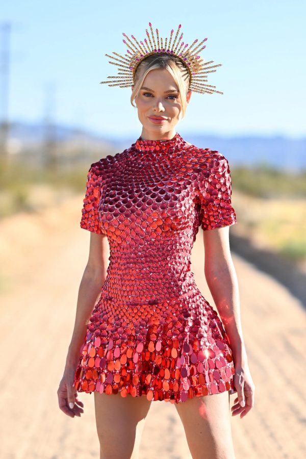 ayla sequin mini dress in red 13