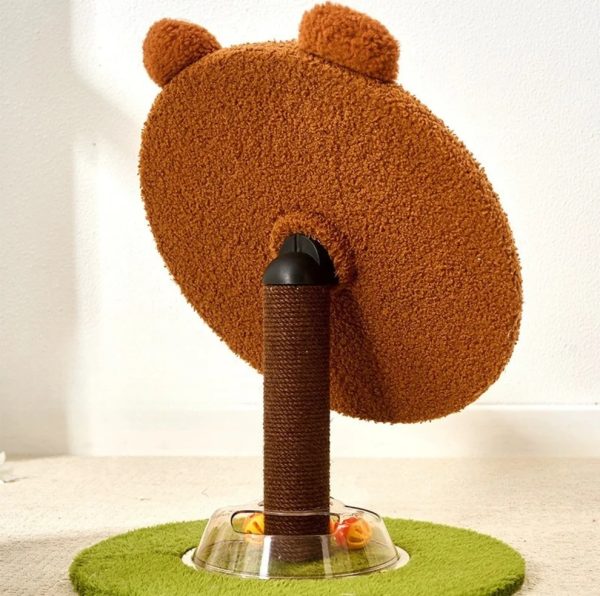 bunny & bear round sisal cat scratcher with track ball 18
